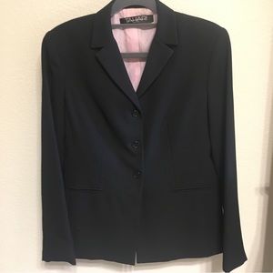 Tahari Petites Black 3-button Jacket + Skirt Set, Size 6P